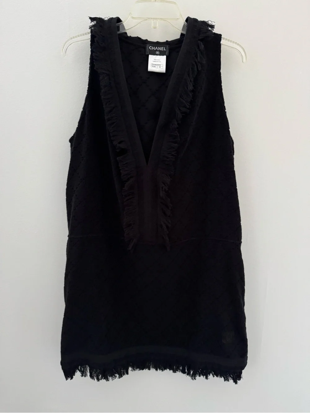 CHANEL Black Hooded Mini Dress